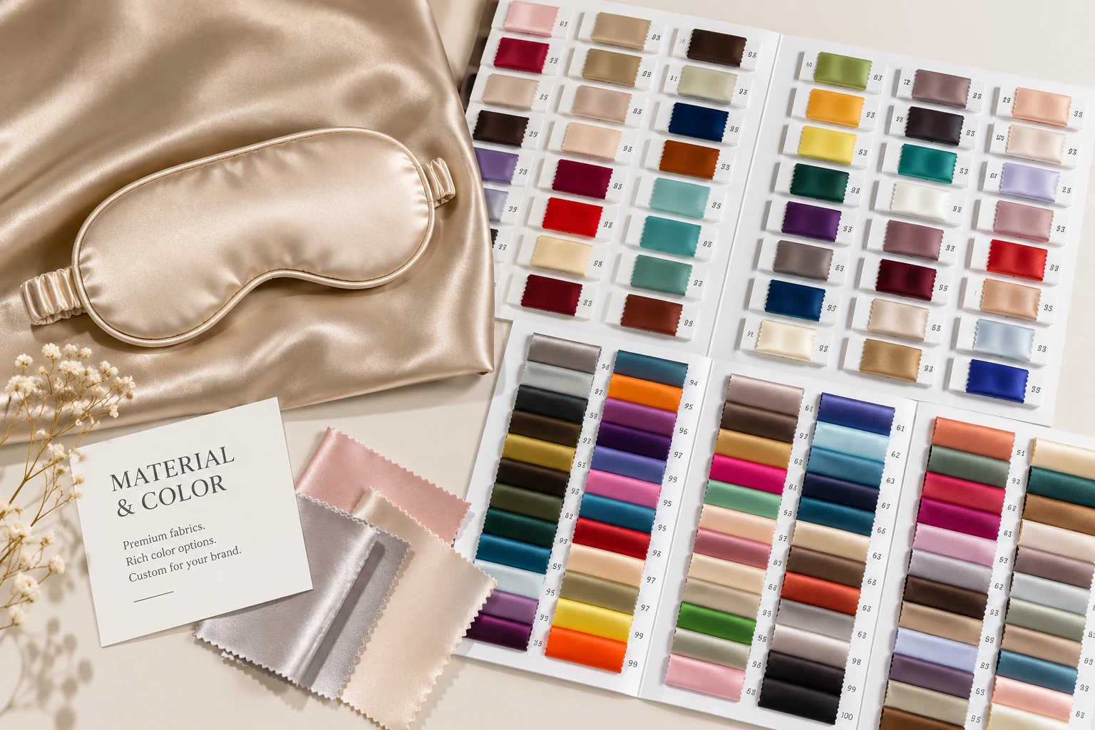 Fabric samples and color references